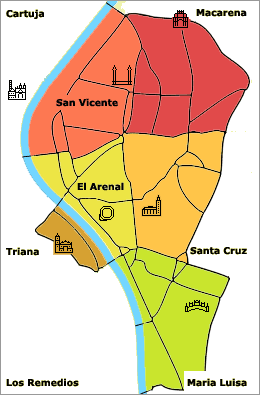 sevilla karta Map of Seville, Spain sevilla karta