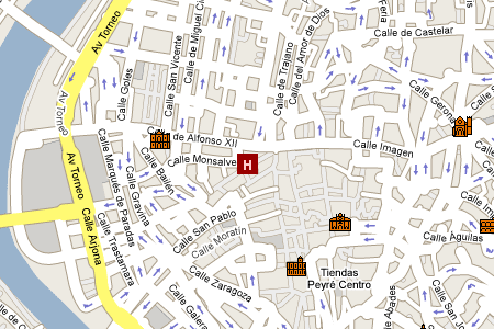 click to see hostal in an interactive map